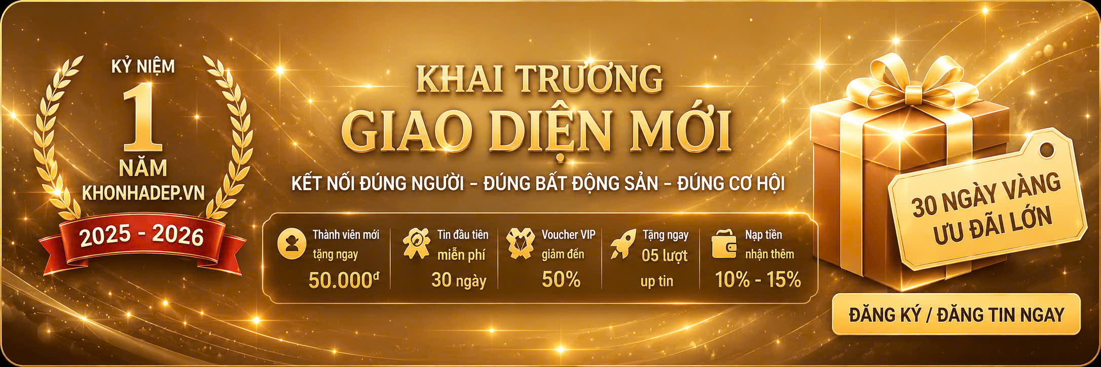 Khai Trương Giao Diện Mới KhoNhàĐẹp.vn - Ưu Đãi Lớn 30 Ngày Vàng